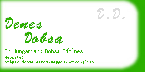 denes dobsa business card